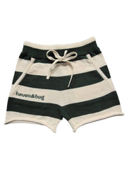 Stripe Logo Shorts - Forest