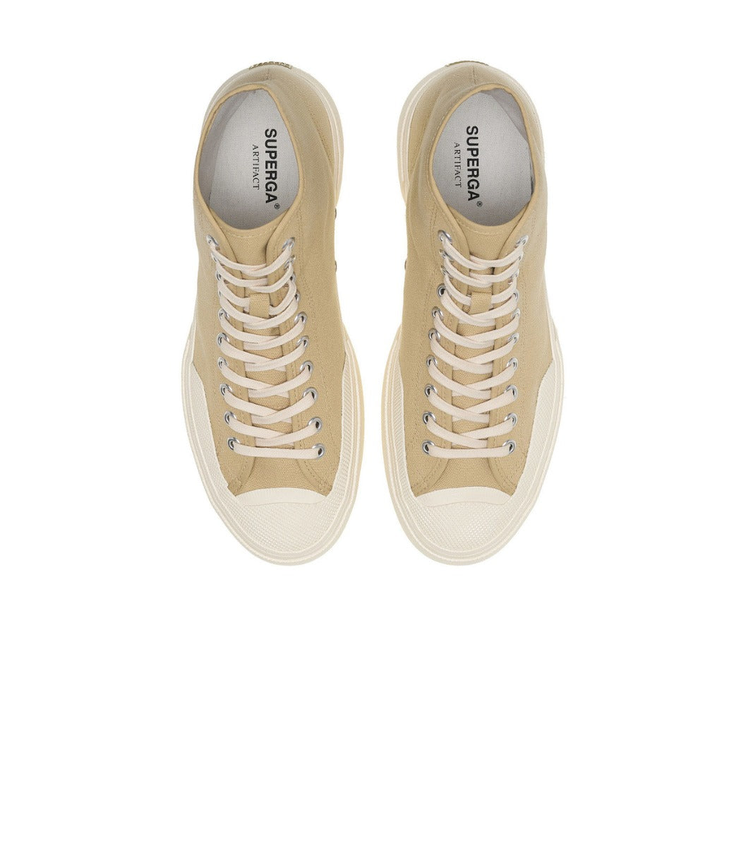 2433 Works High Cut Cotton Canvas Beige Off White