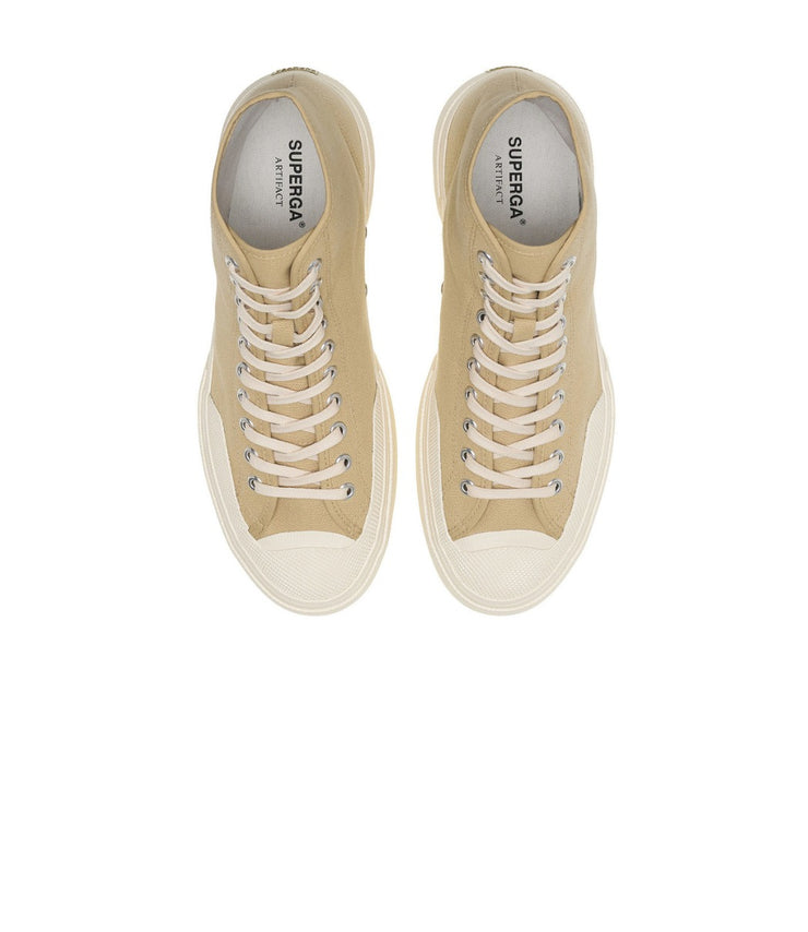 2433 Works High Cut Cotton Canvas Beige Off White