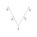 Multi Star Necklace - Silver