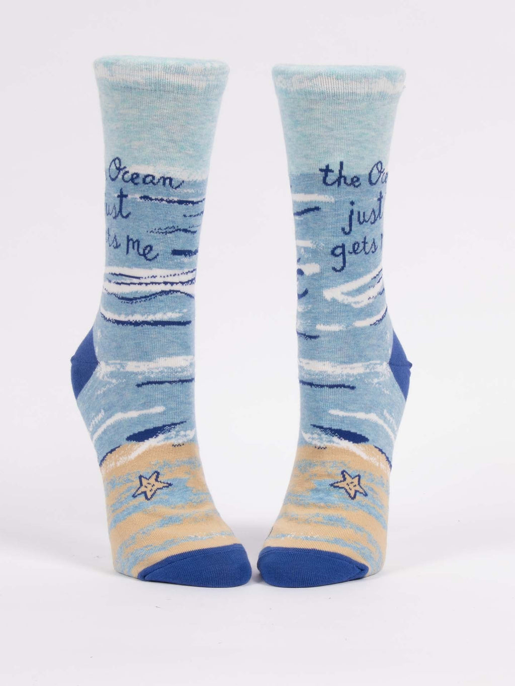 Womens Crew Socks - The Ocean Just Gets Me