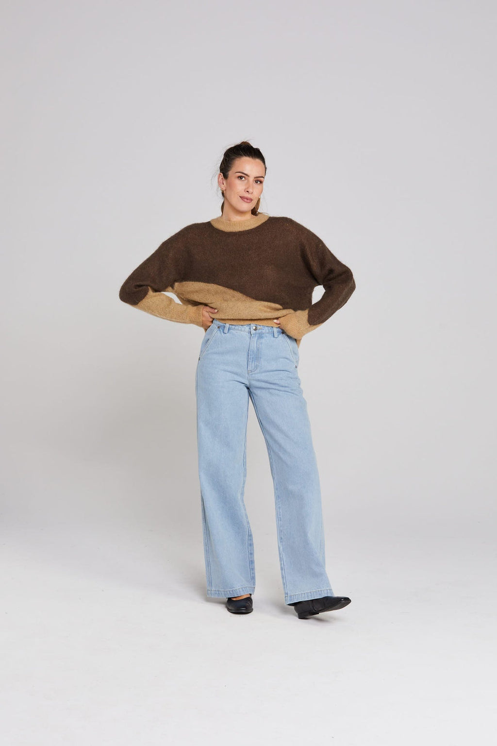 Split Jumper - Mocha  Was $229 NOW