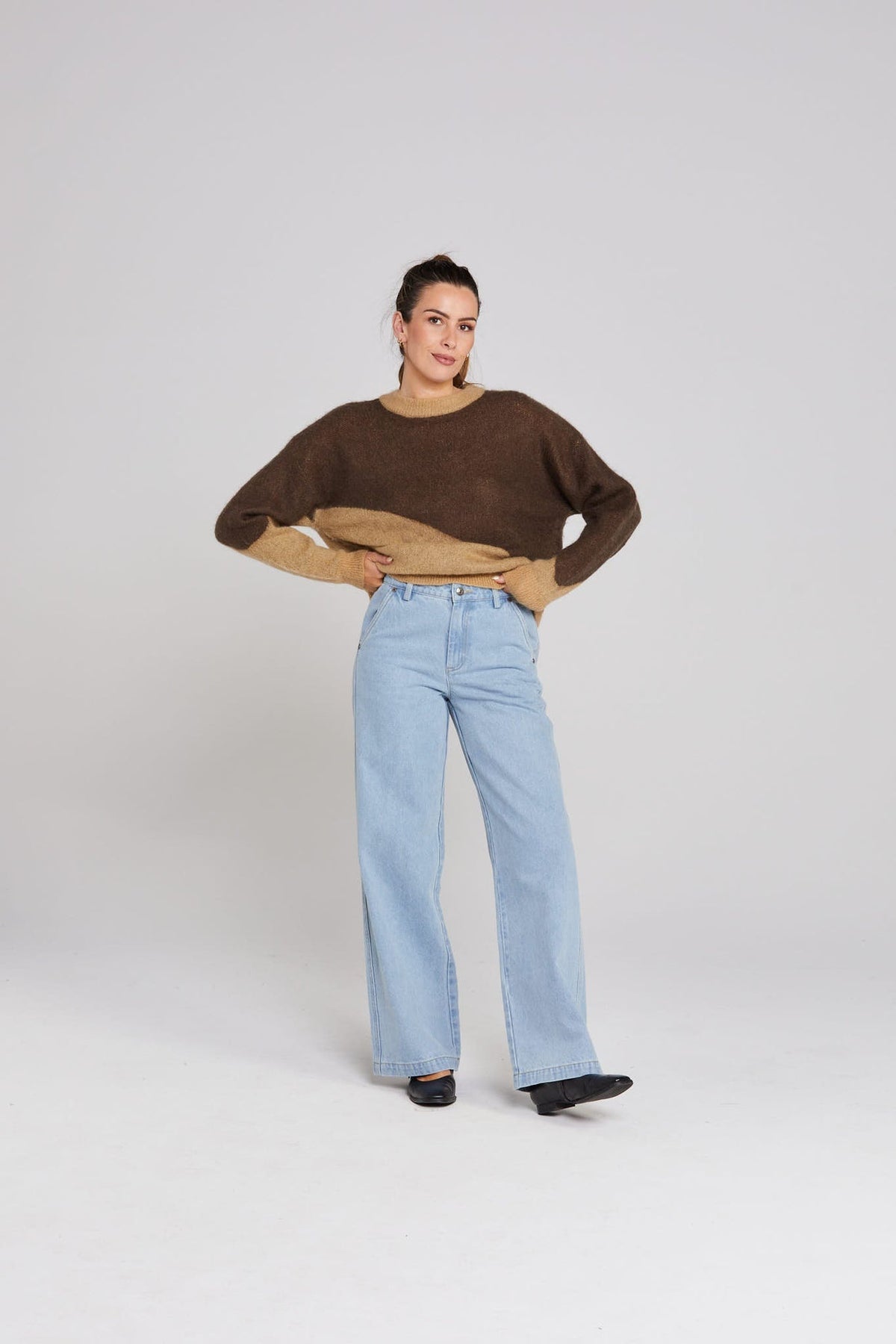 Split Jumper - Mocha  Was $229 NOW