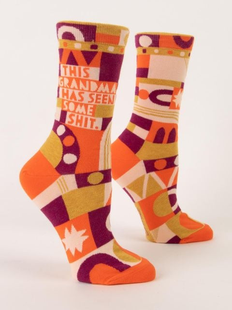 Womens Crew Socks - This Grandma Has Seen Some Shit