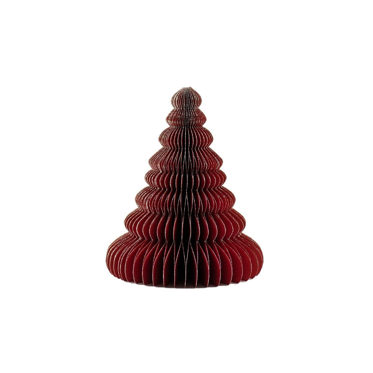 Tree Standing Classic Red w Silver Glitter Edge 15cm