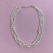 Triple Pearl Strand Necklace