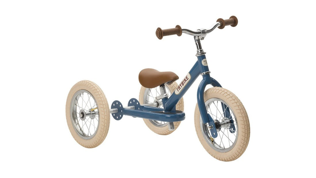 Steel Trybike - Vintage Blue Cream Tyres
