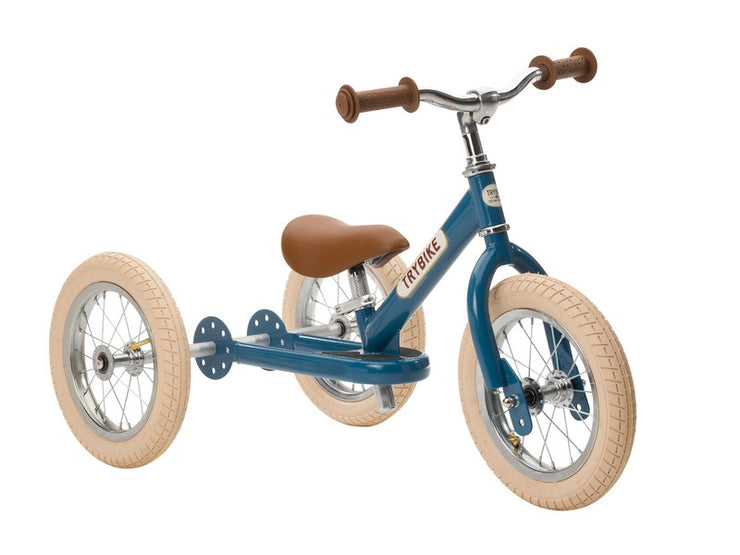 Steel Trybike - Vintage Blue Cream Tyres