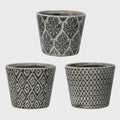 Black & White Vintage Patterned Planters