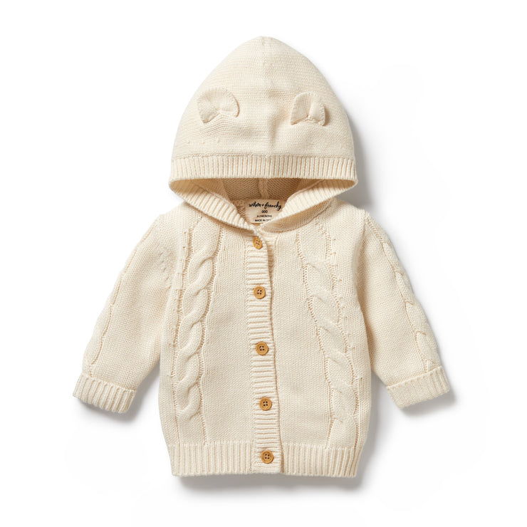 Cable Knitted Jacket - Ecru