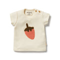 Strawberry Kisses Embroidered Organic Tee