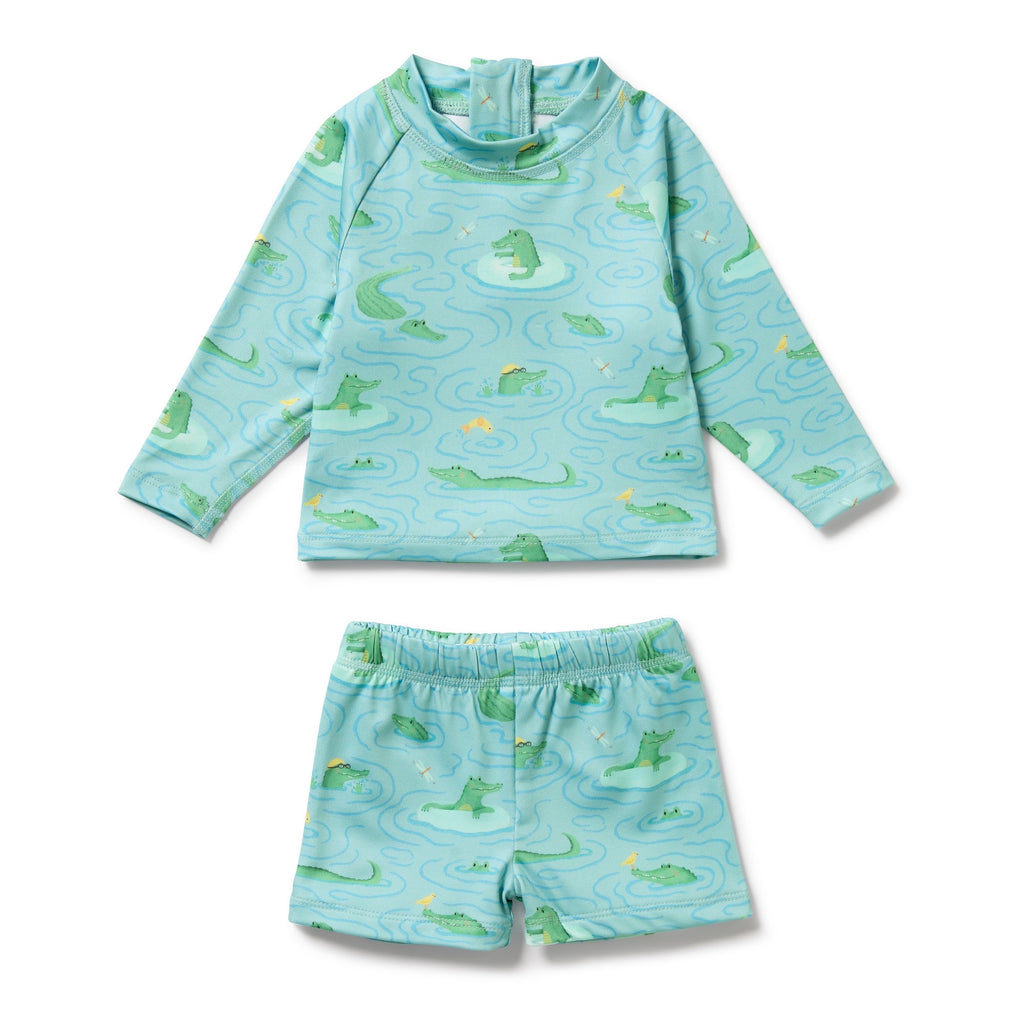 Sunny Scales Rashie Swimset Last Sizes Was $75 Now