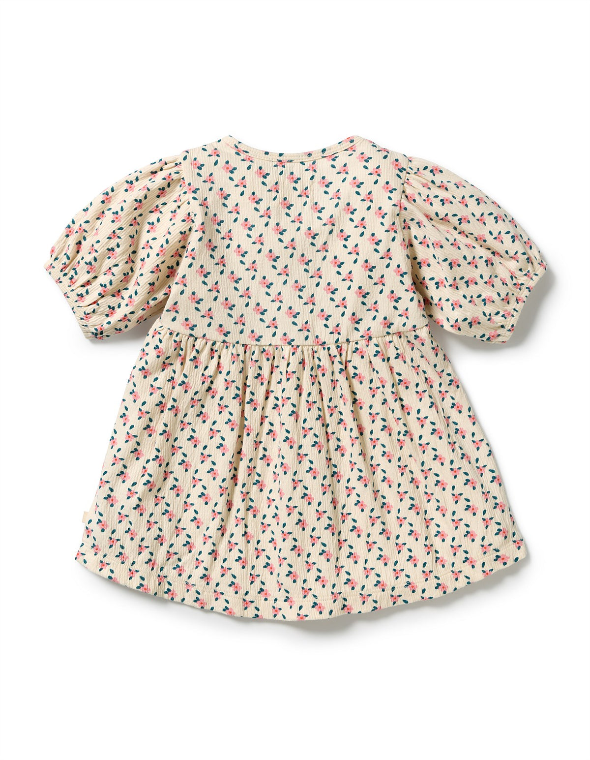 Little Blossom Organic Crinkle Button Dress