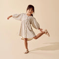 Little Blossom Organic Crinkle Button Dress