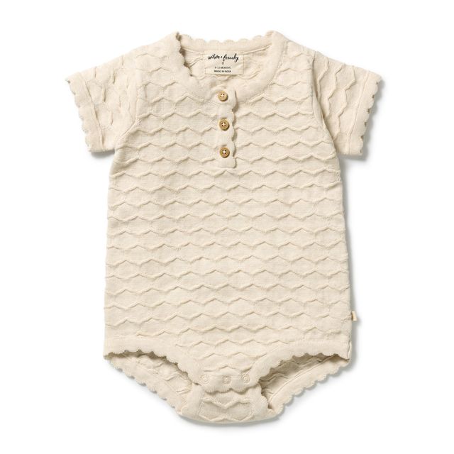 Milk Cloud Knitted Chevron Bodysuit