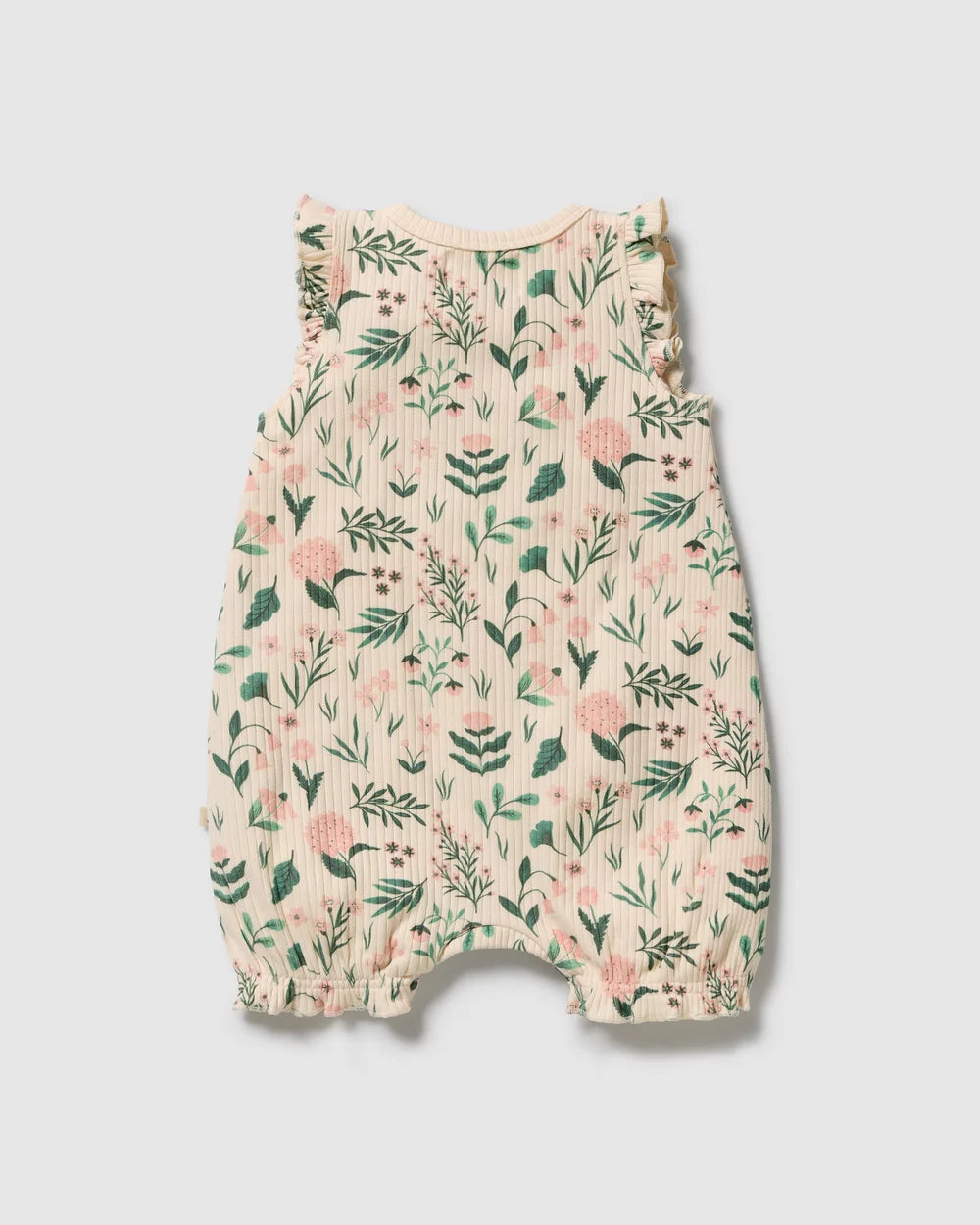 Sweet Bloom Organic Ruffle Zipsuit
