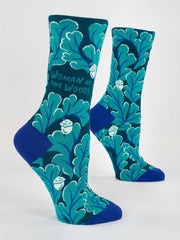 Womens Crew Socks - Woman Of The Woods
