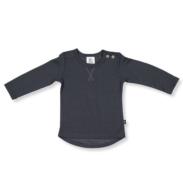 Wyatt Merino Long Sleeve Tee - Shadow Last Sizes Was $55 Now