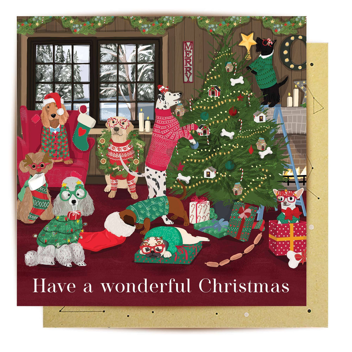 Family In Christmas Card