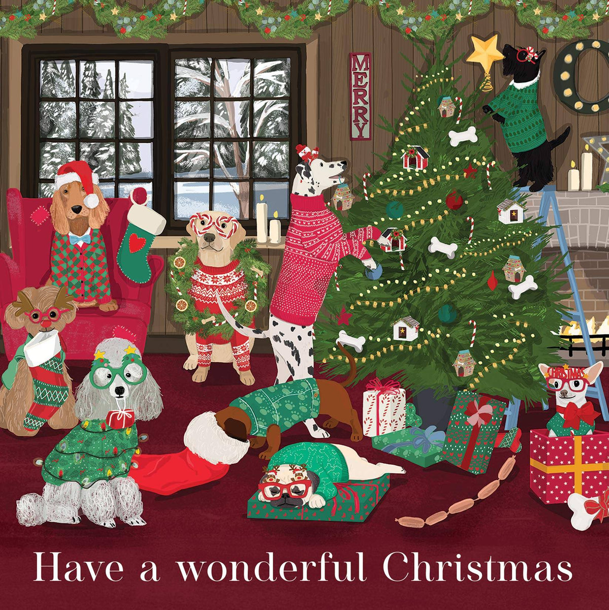 Family In Christmas Card
