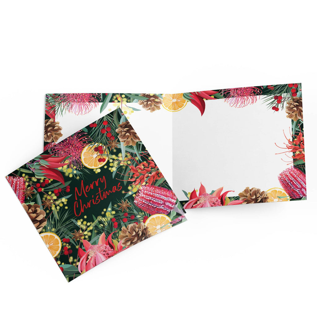 Festive Florals Christmas Card