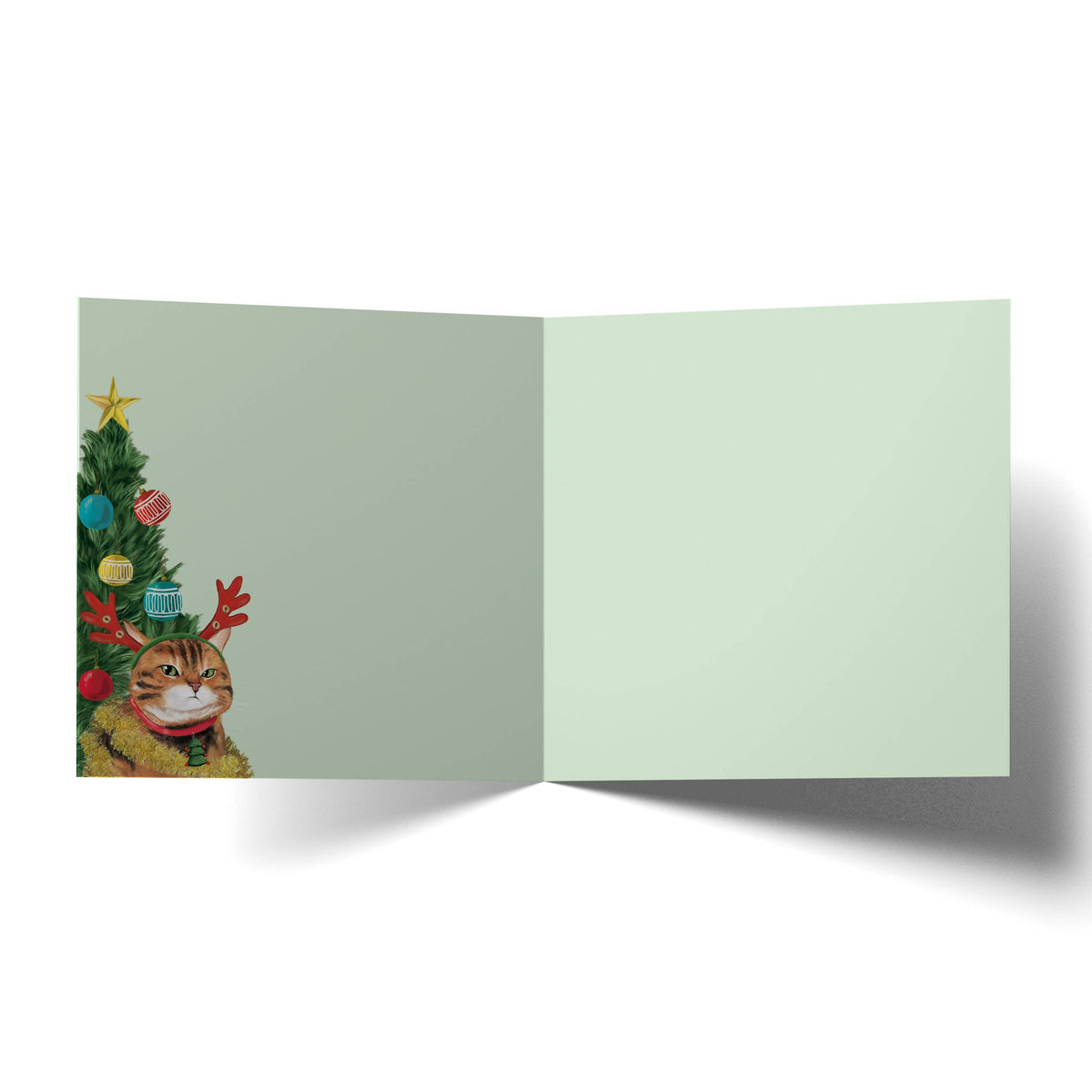 Naughty Cat Christmas Card