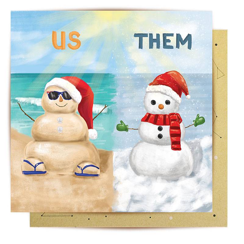 Us Them Christmas Card