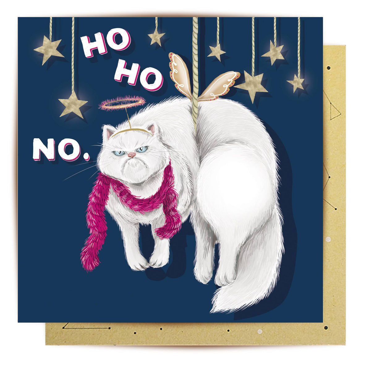 Angel Cat Christmas Card