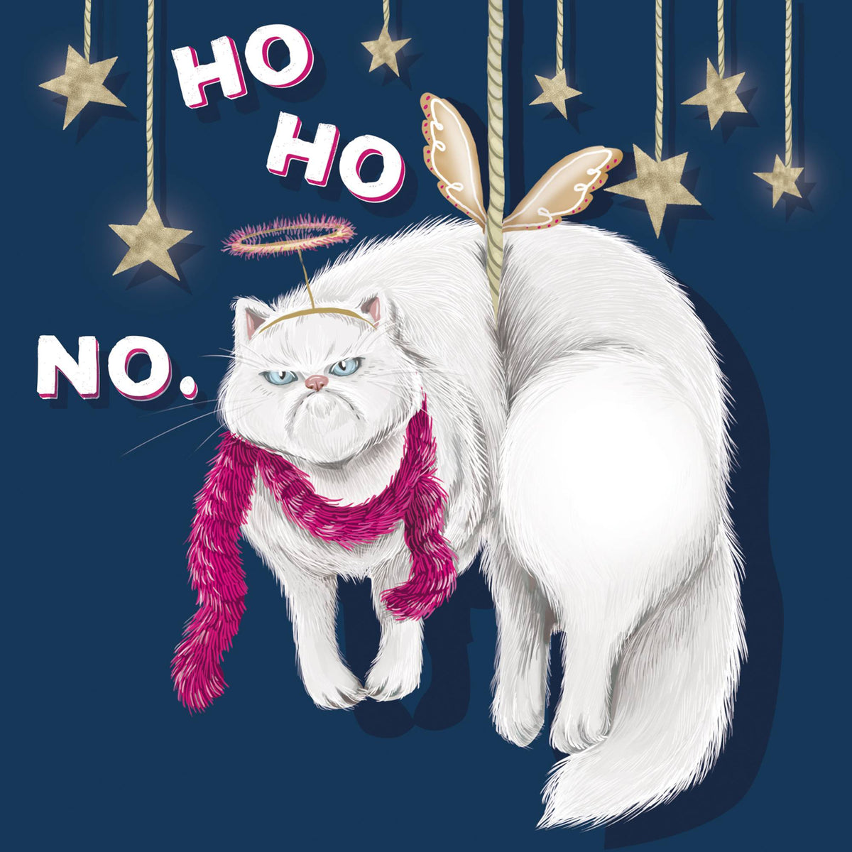 Angel Cat Christmas Card