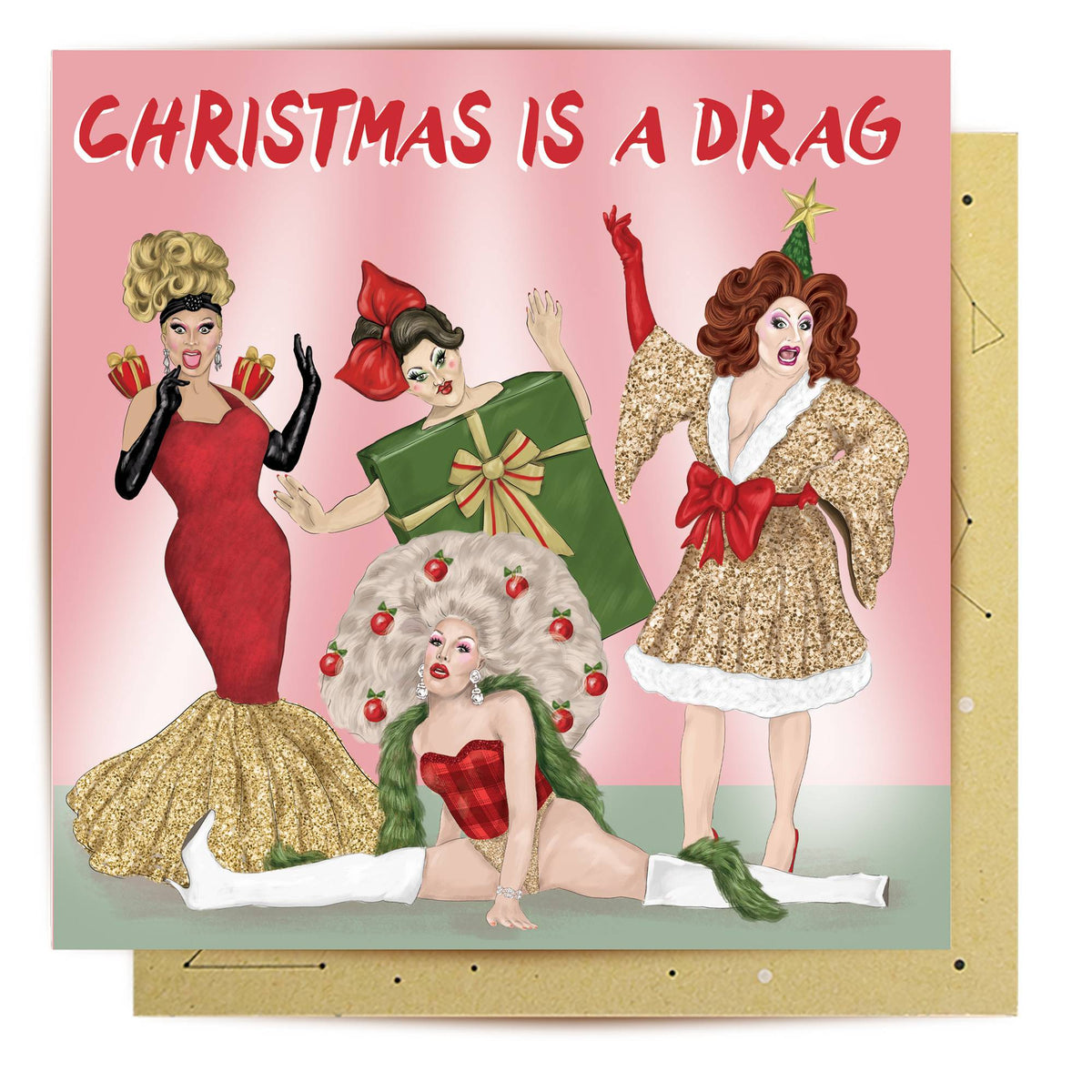 Christmas Drag Christmas Card