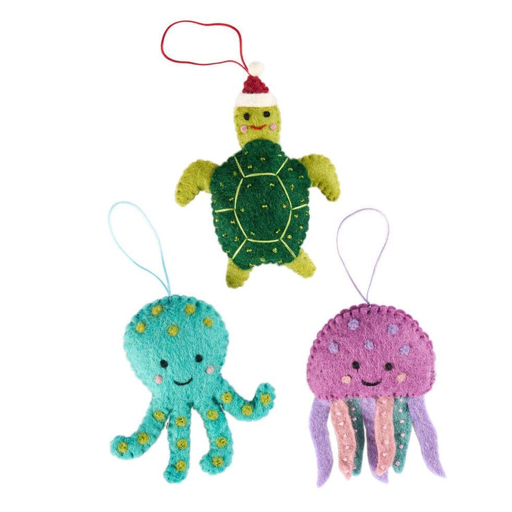Xmas 25 Decoration: Sea Creature w Beads - Octopus
