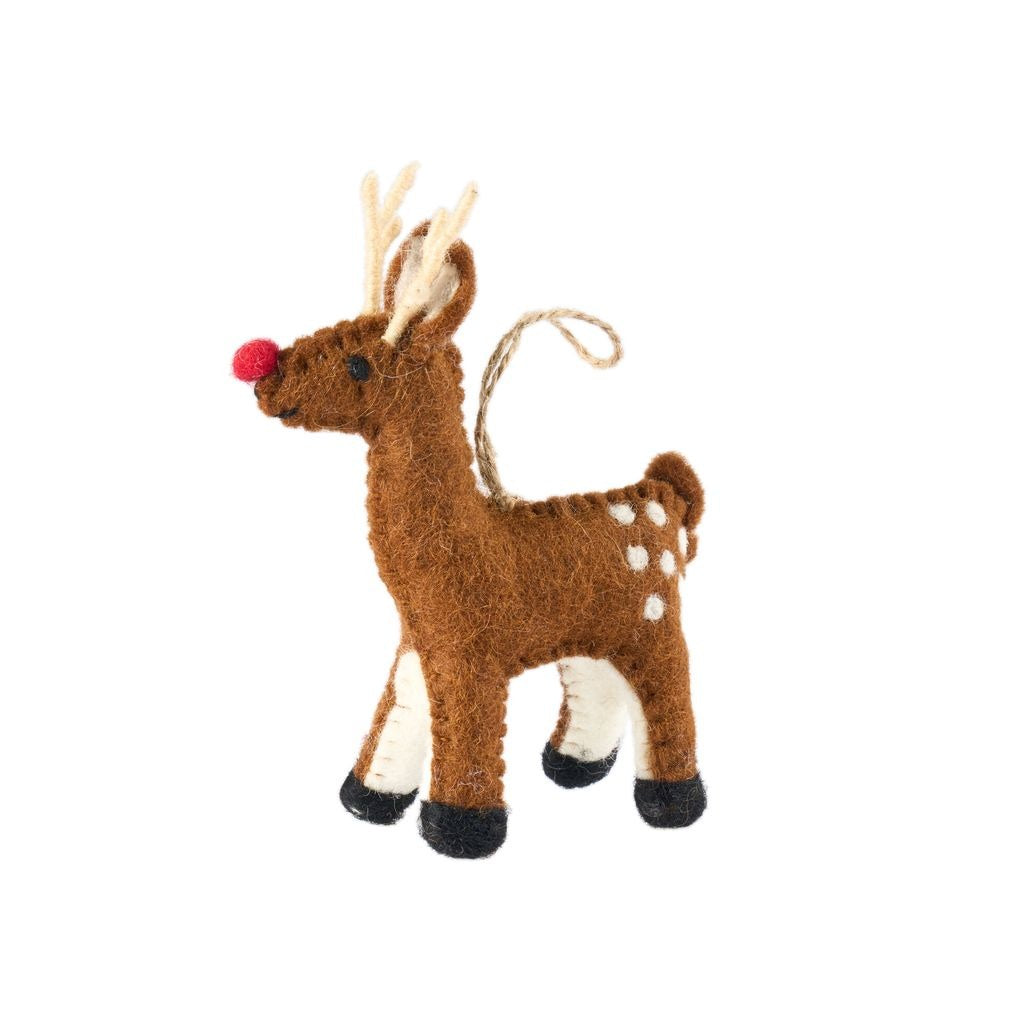 Due October Xmas 26 Felt Decoration - Rudolph