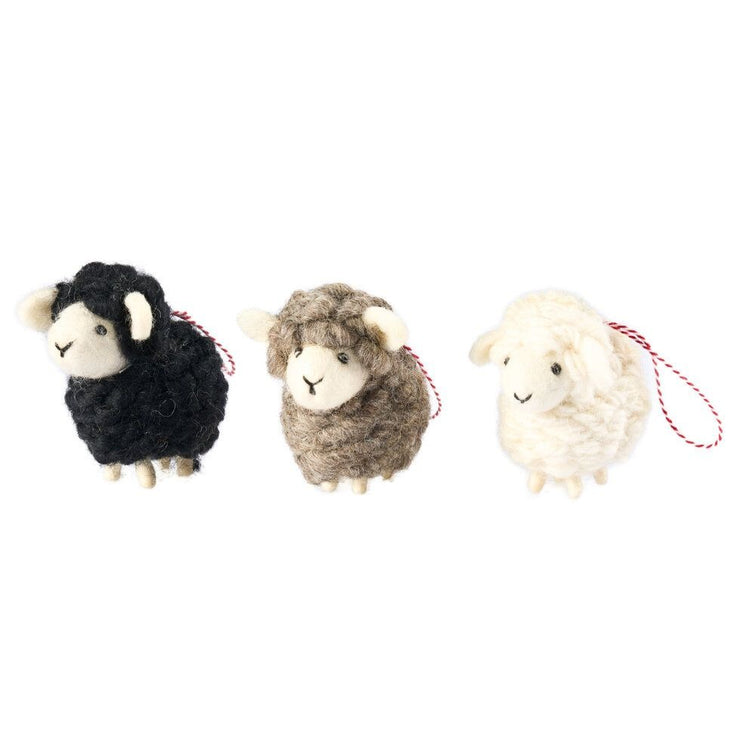 Xmas 25 Decoration: Woolly Sheep White