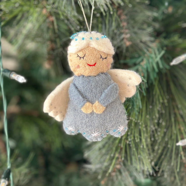 Xmas 25 Decoration: Angel w Halo Natural