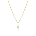 Gold Plated Binary Gemstone Necklaces