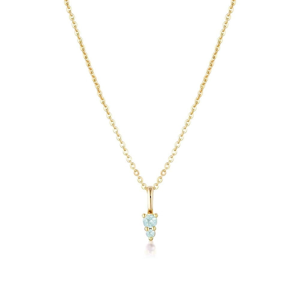 Gold Plated Binary Gemstone Necklaces