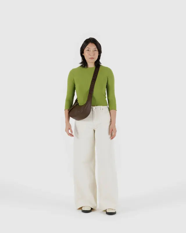 Baggu Recycled Leather Crescent Bag - Small
