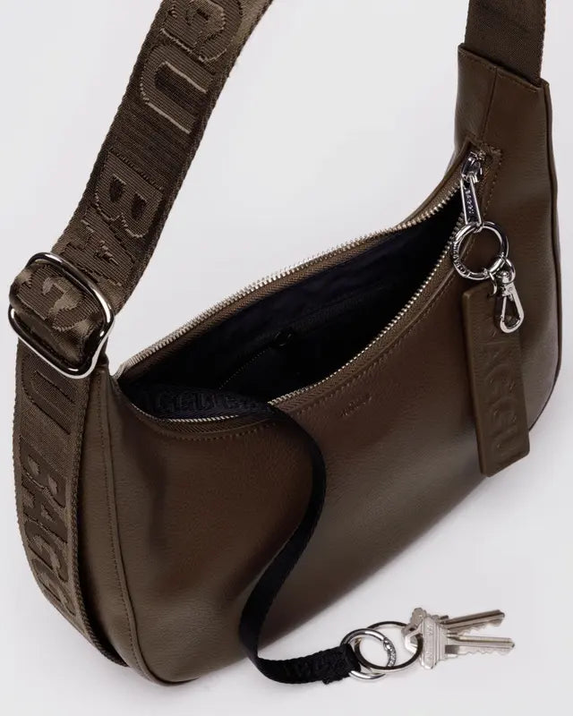 Baggu Recycled Leather Crescent Bag - Small