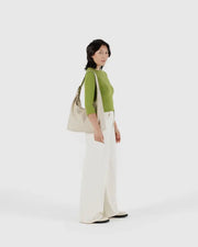 Baggu Recycled Leather Shoulder Bag - Stone