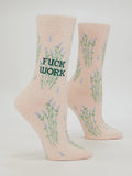 Womens Crew Socks - Fuck Work