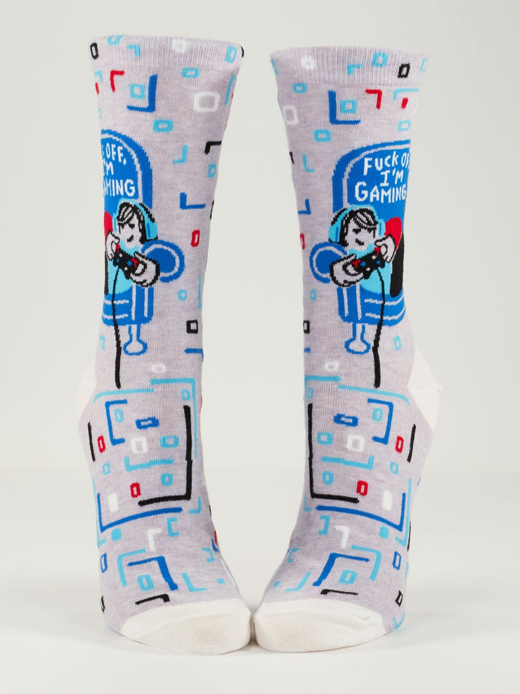 Womens Crew Socks - Fuck Off I&