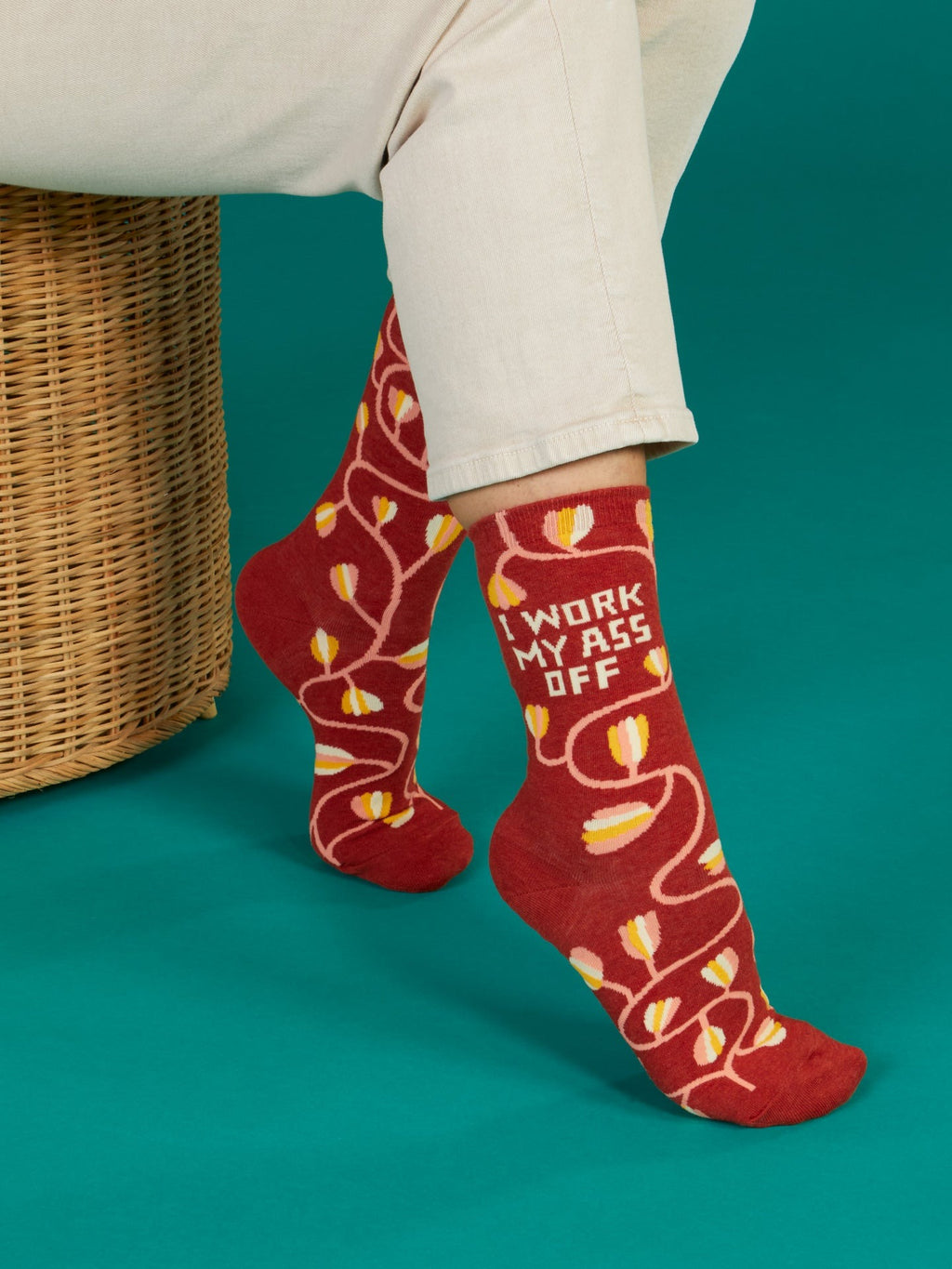 Womens Crew Socks -Work My Ass Off