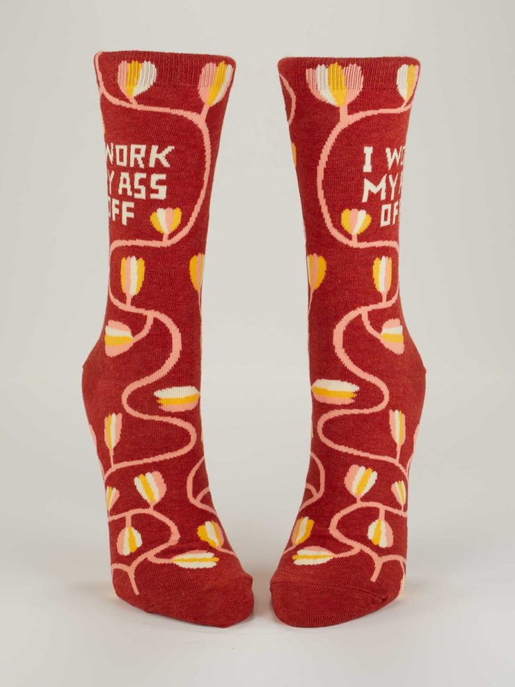 Womens Crew Socks -Work My Ass Off
