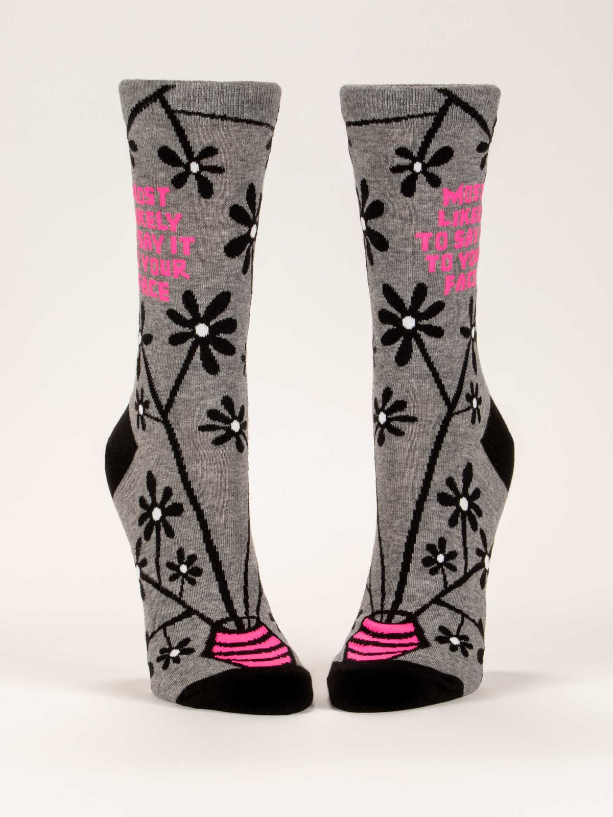 Womens Crew Socks - Say It To Your Face