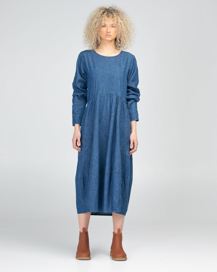 Guru Dress- Mid Wash Denim Last Size