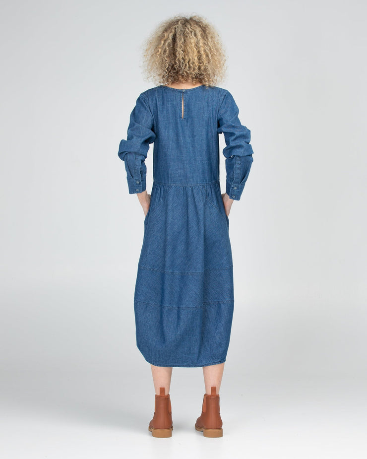 Guru Dress- Mid Wash Denim Last Size