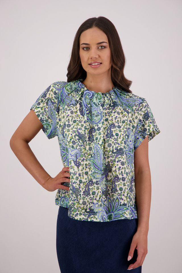 Briarwood Pia Top - Blue Paisley