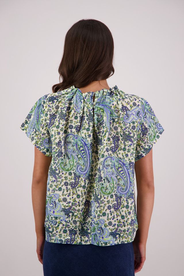 Briarwood Pia Top - Blue Paisley
