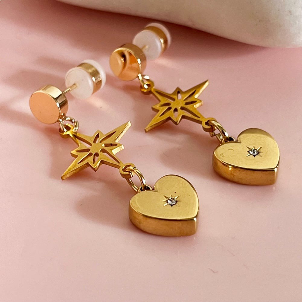 Chunky Heart Star Drops