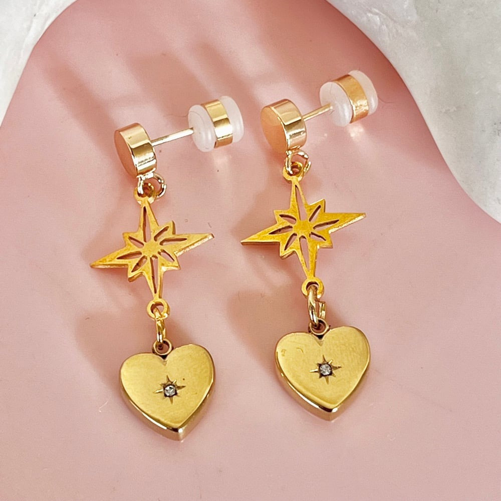 Chunky Heart Star Drops